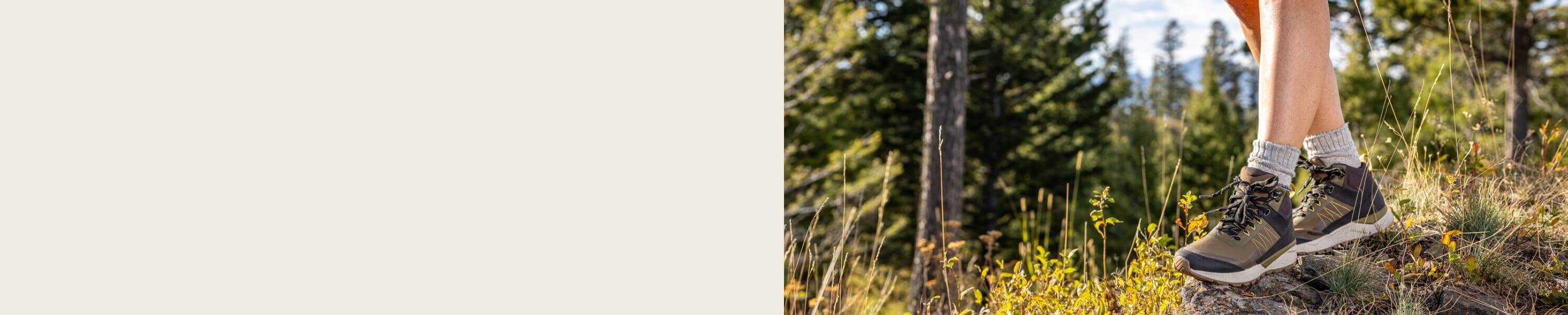 Image features the Women's Cascade Peak Mid in olive.