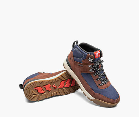 Fifteen Mid WP Men’s Waterproof Sneaker Boot in Navy Brown Combo for $160.00